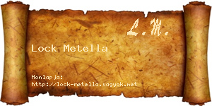 Lock Metella névjegykártya
